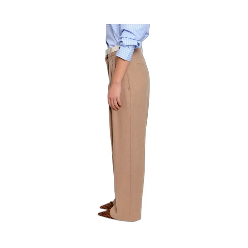 Wool-Blend Wide-Leg Pants