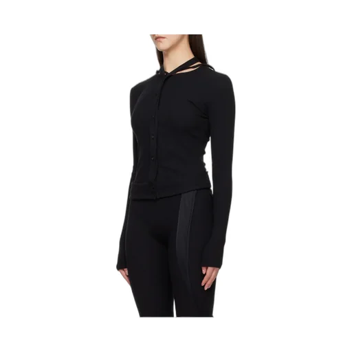 Long-Sleeved Ribbed Cardigan
