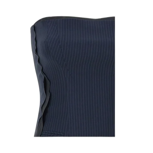 Strapless Pinstripe Bustier Top