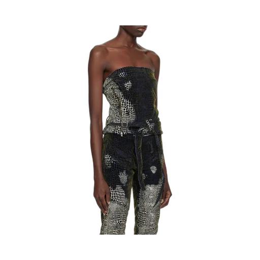 Pattern Denim Vest