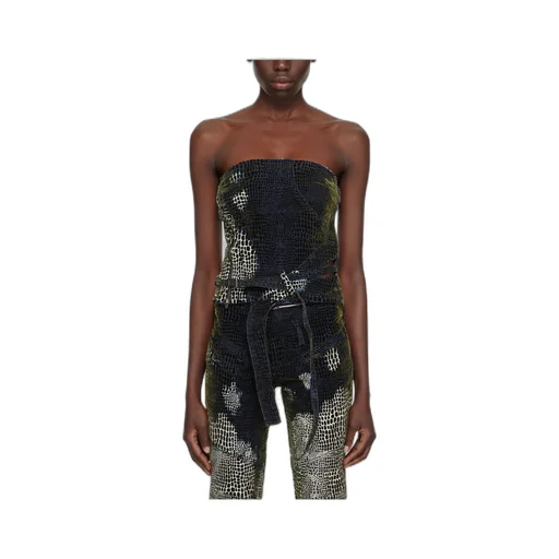 Pattern Denim Vest