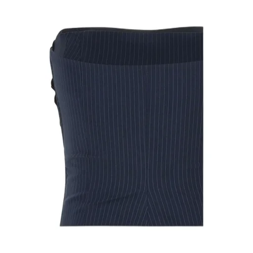 Strapless Pinstripe Bustier Top