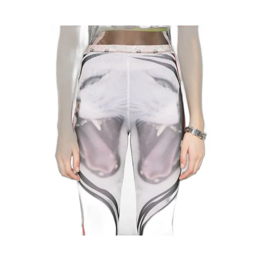 Printed Mesh Pants