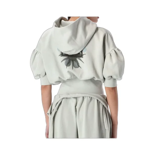 Cropped Short Sleeve Hoodie