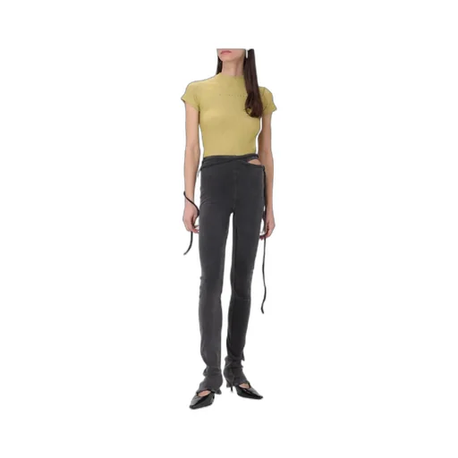 Logo-Printed Lurex-Detailed Ribbed-Knit Top