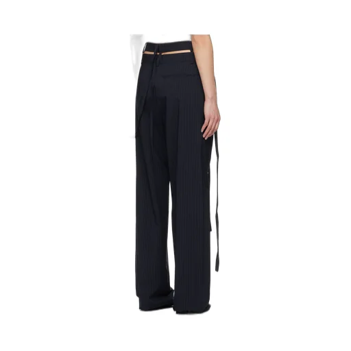 Wrap Striped Casual Pants