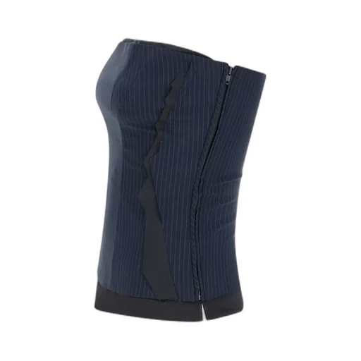 Strapless Pinstripe Bustier Top