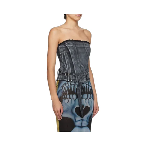 Strapless Denim Top