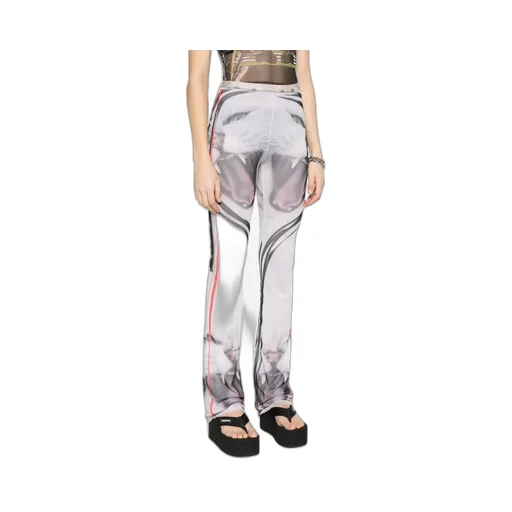 Printed Mesh Pants