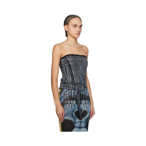 Strapless Denim Top