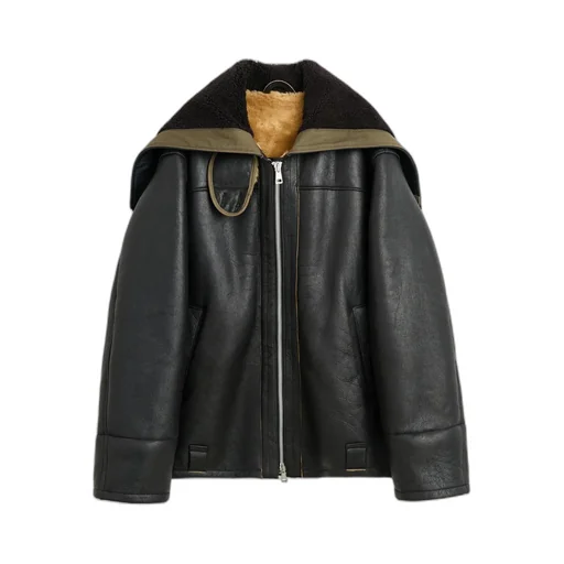 Hooded Shearling Jacket