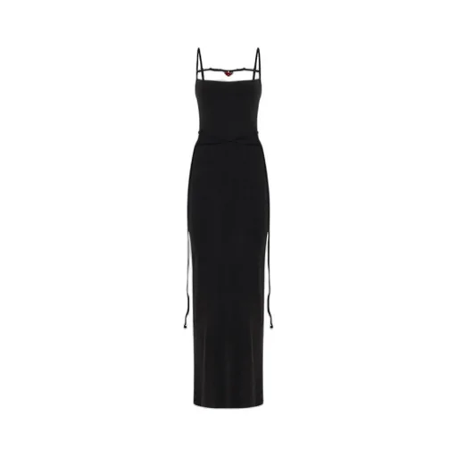 Logo Charm Maxi Slip Dress