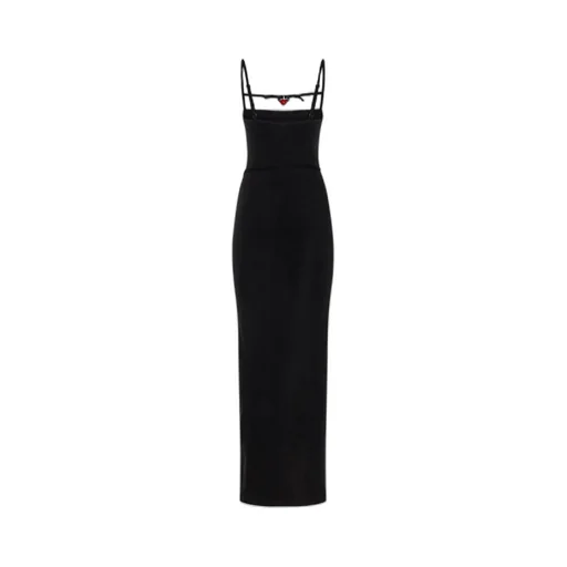 Logo Charm Maxi Slip Dress