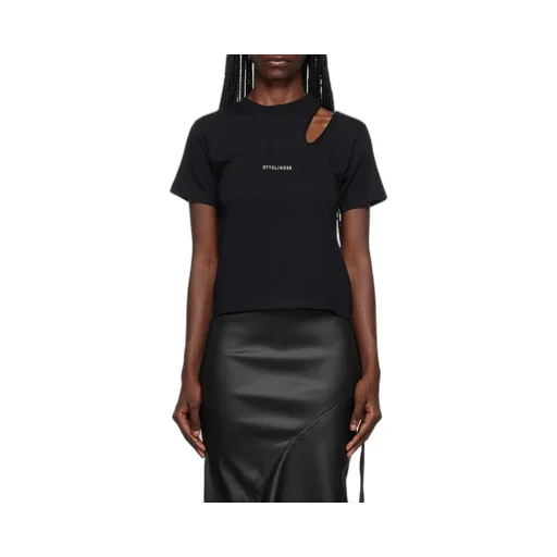 Cut-Out Detailed Crewneck T-Shirt