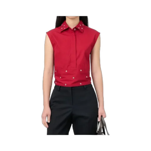 Eyelet Tie Top Blouse