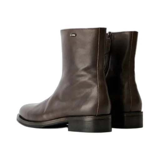 Slip-On Leather Boots