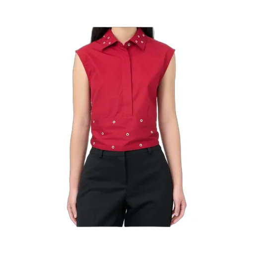Eyelet Tie Top Blouse