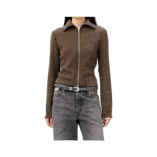 Slim Zip Long-Sleeved Cardigan