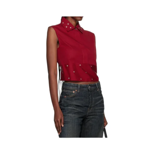 Eyelet Tie Top Blouse