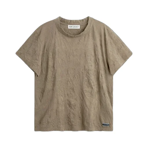 Crinkle Crew-Neck T-Shirt
