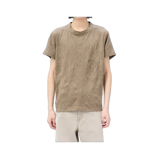 Crinkle Crew-Neck T-Shirt