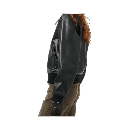 Radar Bomber Leather Jacket