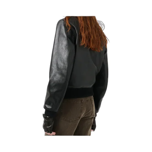 Radar Bomber Leather Jacket