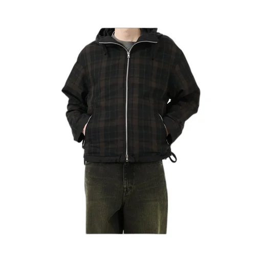 Check Hooded Jacket
