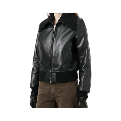 Radar Bomber Leather Jacket