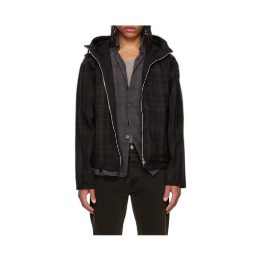 Check Hooded Jacket