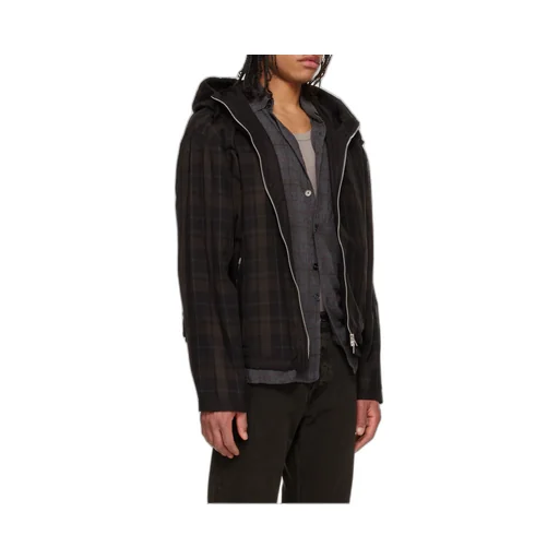 Check Hooded Jacket
