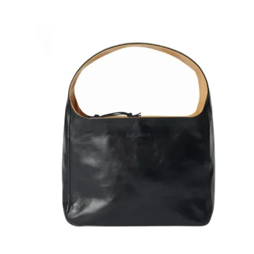 Pebble-Grain Shoulder Bag