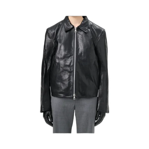Zippered Leather Jacket