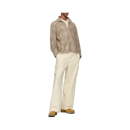 Shrunken Checked Fullzip Cardigan