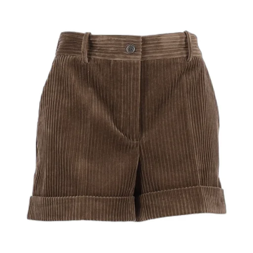 Turn-Up Hem Corduroy Shorts