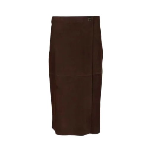 Suede Midi Skirt