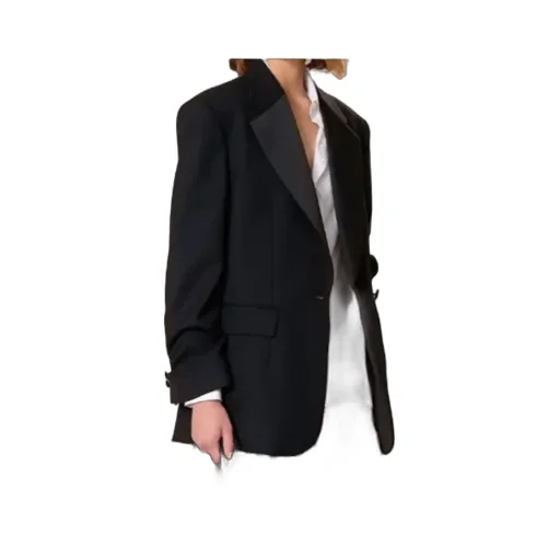 Notched-Lapel Blazer