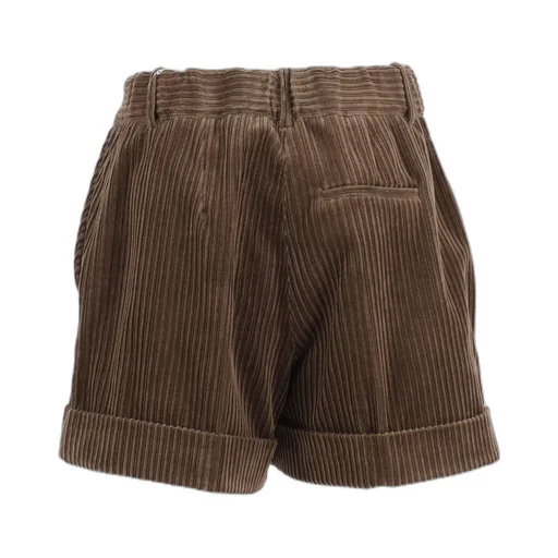 Turn-Up Hem Corduroy Shorts