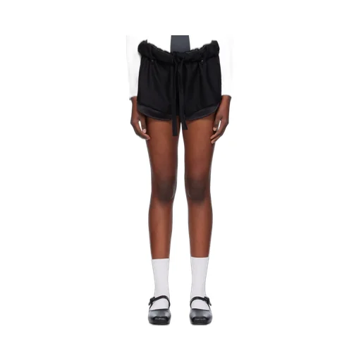 Rolled Waist Mini Shorts