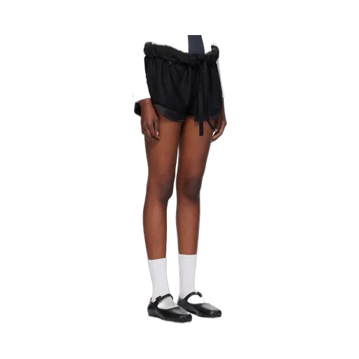Rolled Waist Mini Shorts