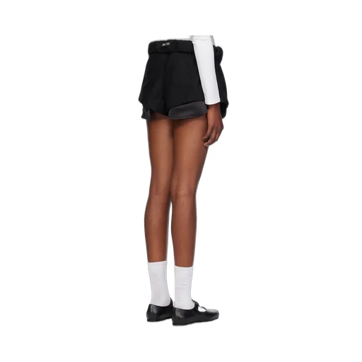Rolled Waist Mini Shorts