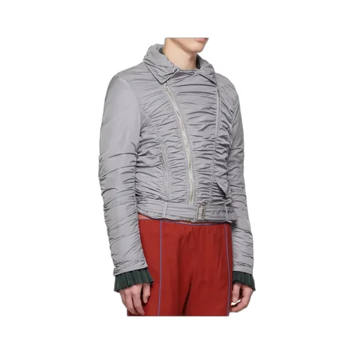 Pleated Bomber Jacket