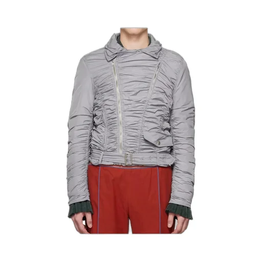 Pleated Bomber Jacket