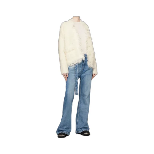 Belted Loose Flared Jeans