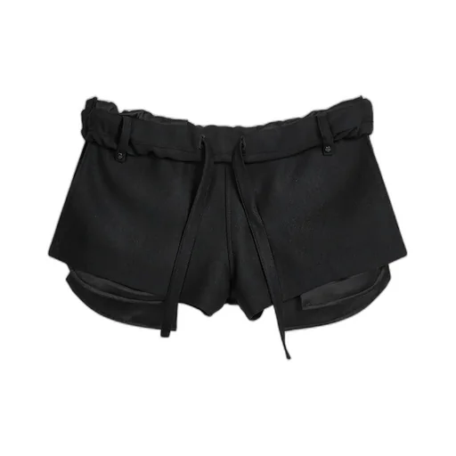 Rolled Waist Mini Shorts