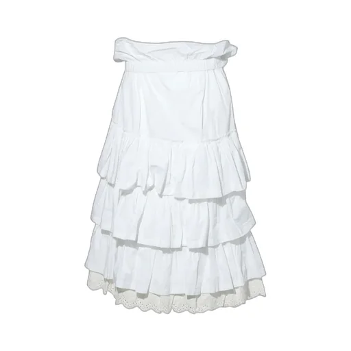 Rolled Waist Tiered Skirt