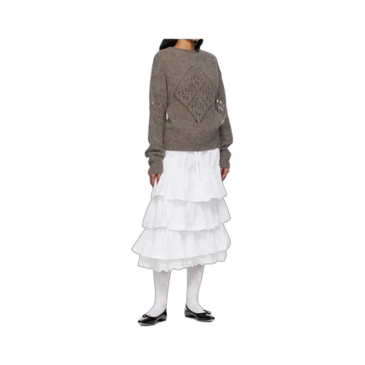 Rolled Waist Tiered Skirt