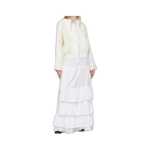Rolled Waist Tiered Skirt
