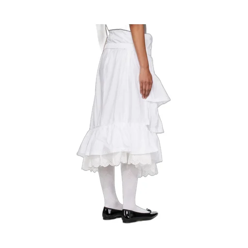 Rolled Waist Tiered Skirt