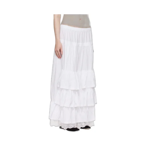 Rolled Waist Tiered Skirt